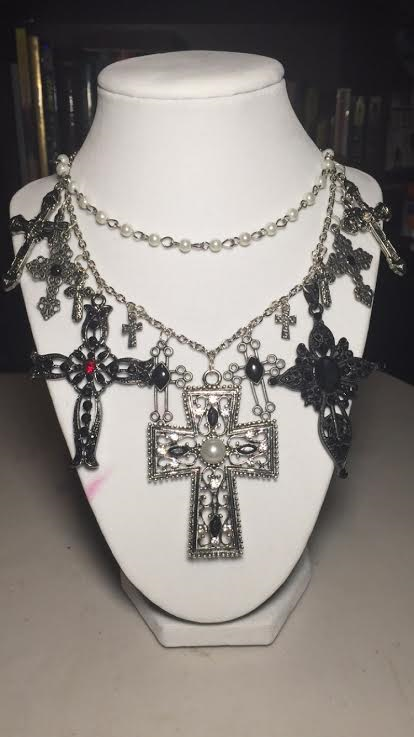 Gothic Style Cross Statement Necklace Gothic Style Cross Statement Necklace