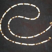 Beaded Eyeglass Chain Gold/Cream/Pearl (Spec. Order)