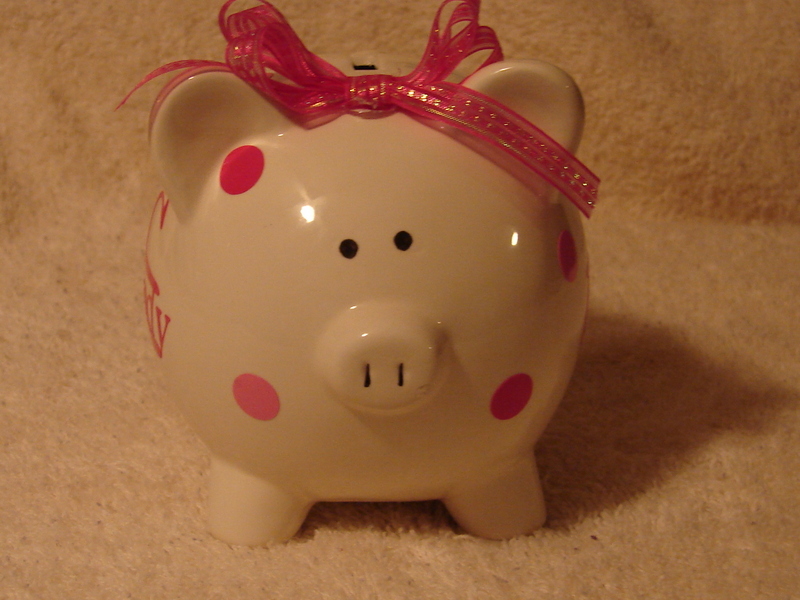 Personalized piggy bank on Storenvy