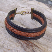 Brown Leather Cuff Bracelet