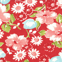 Fat Quarter-Moda's Ruby Swoon  Ruby 55030/11