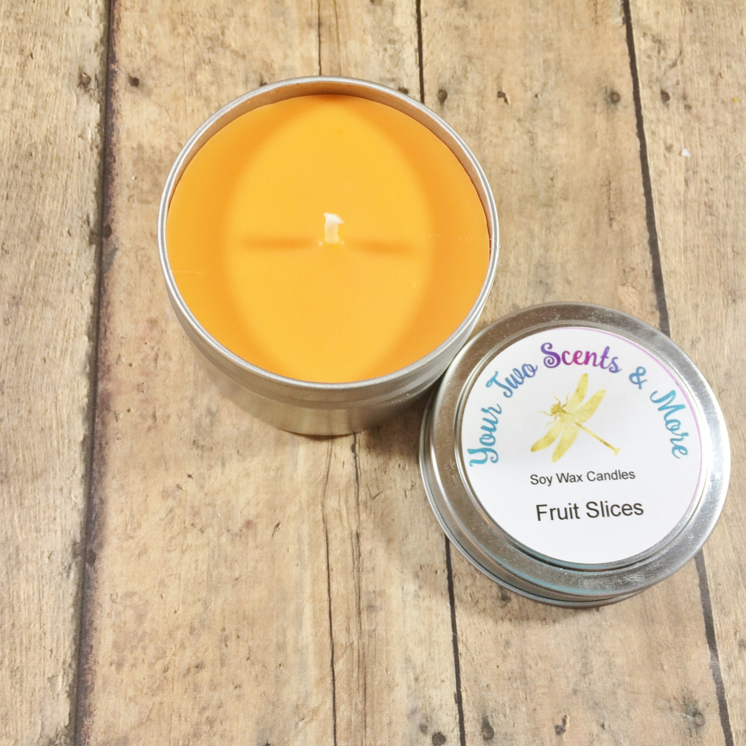 Fruit Slices Vegan Candle, Soy Wax Candle, Natural Soy Candle, Eco