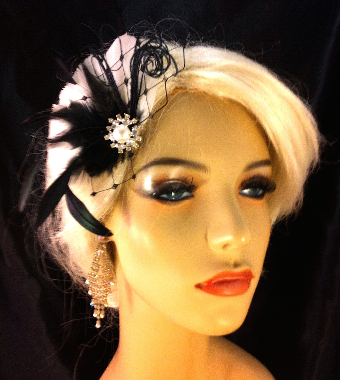 Wedding Hair Clip, Wedding Hair Accessories, Feather Hair Clip, Wedding Hair Fascinator, Bridal