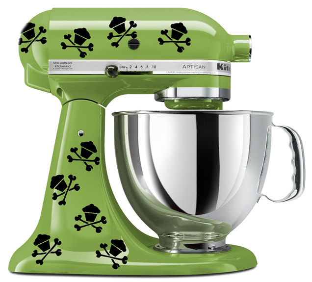 KitchenAid mixer art, 8 Skull cupcake decals on Storenvy