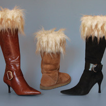 Russian Wolf  "Faux Fur" Boot Topper