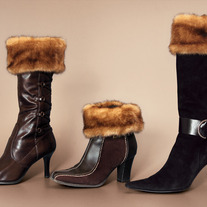 Light Brown Wild Mink "Faux Fur" Boot Topper