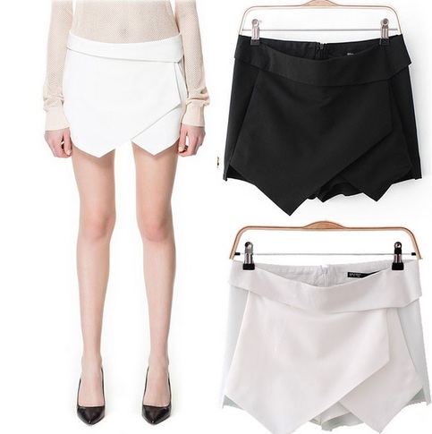 Fashion Women Vintage Irregular Shapes Shorts