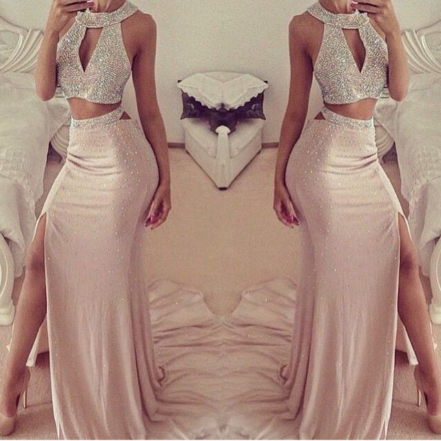 2 piece grad dresses