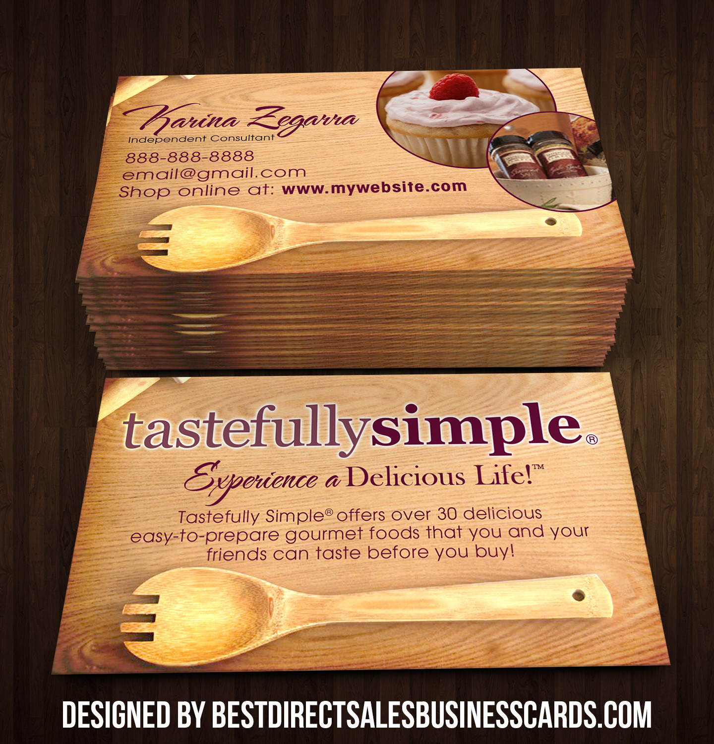 Tastefully Simple Business Cards 3 · KZ Creative Services · Online