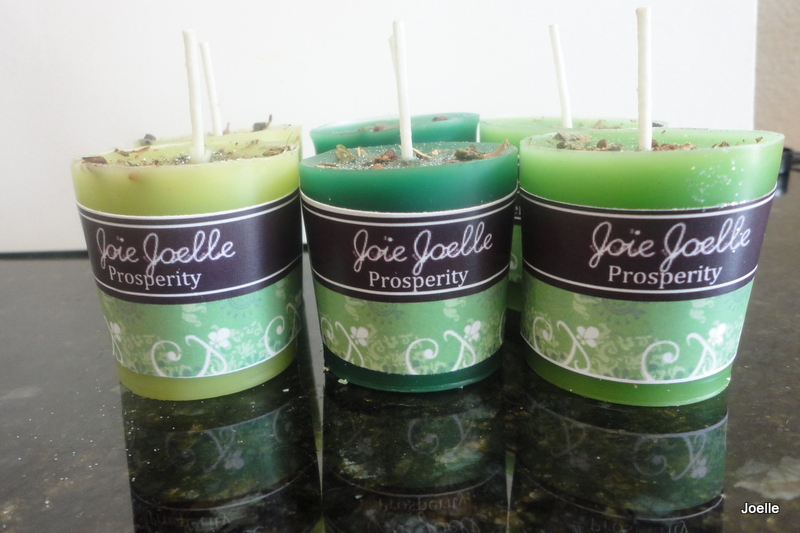 Prosperity Green 2 Votives Spell Candle for good luck, good fortune