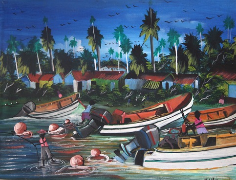 Fishermen Painting by Wolesky 
