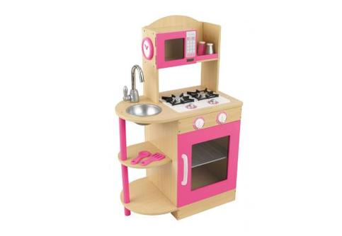 pink wooden kitchen