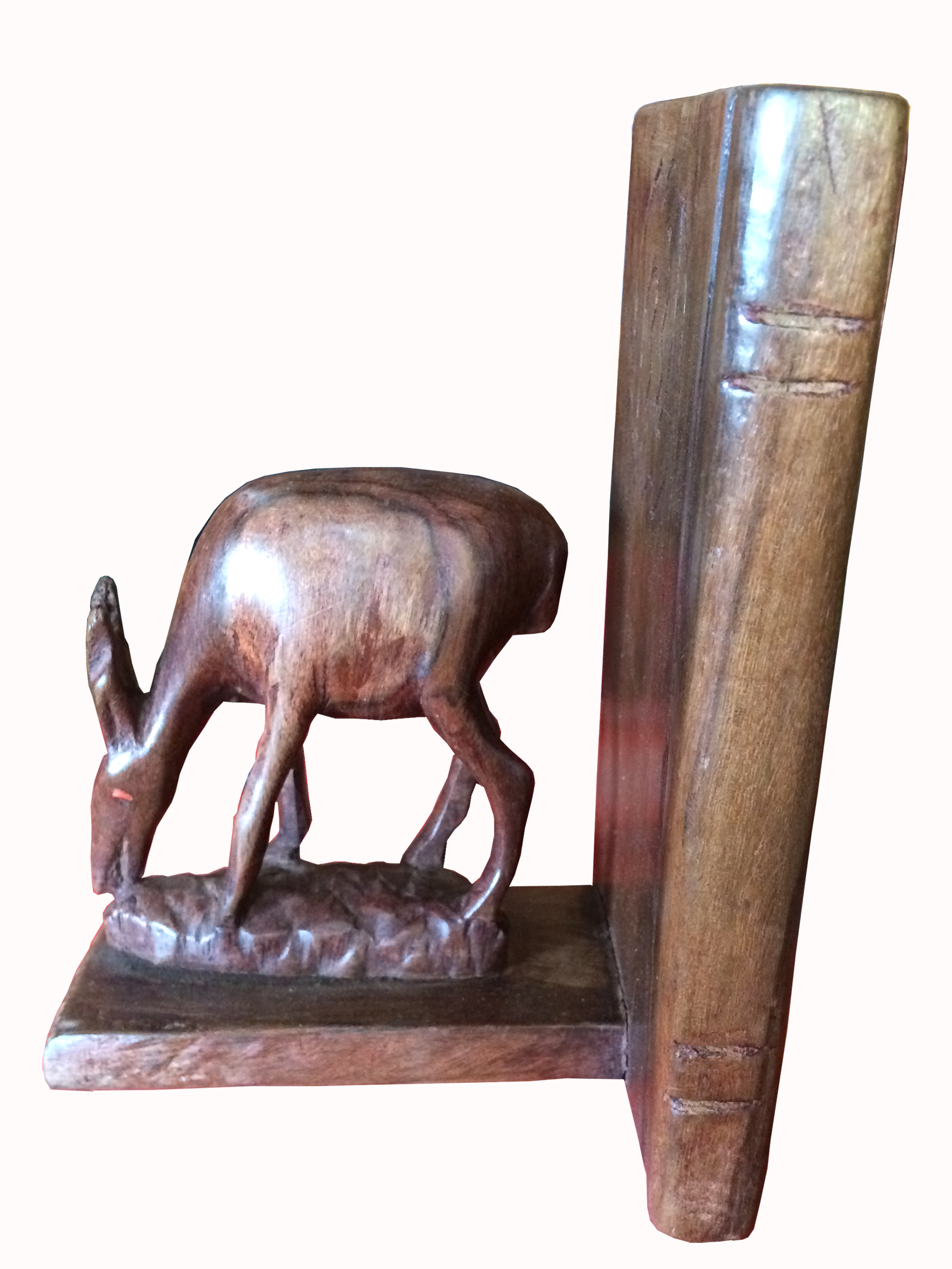 Hand Carved Vintage African Bookend,African Art Object, Home Decor, One