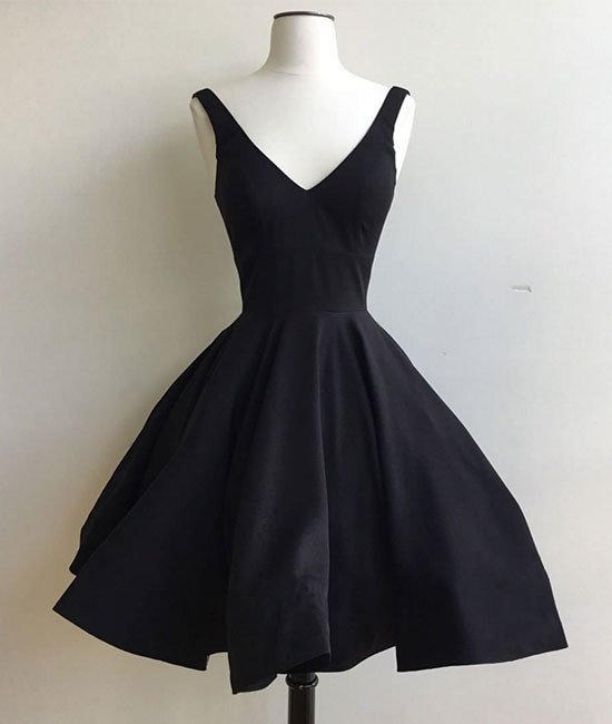 simple black homecoming dresses