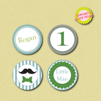 Printable Little Man Circle Label Printables