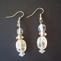 1" Transparent shaded earrings