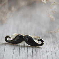 Snazzy Mustache Ring 