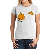 Junior Fit Ladies' T-Shirt - Kawaii Halloween Pumpkins