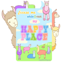 Ladies' T-Shirt - Kawaii Llamas Happy Place