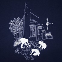 Ouest T-shirt Navy Unisex