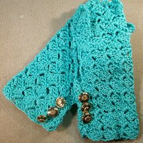 Ladies Blue Lace Gloves