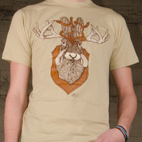 Antler and Tusk Having Rabbit TAN