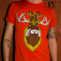 Antler and Tusk Having Rabbit ORANGE