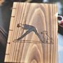 My Products / Letterpress Wooden handcrafted Yoga Art Sketch/Journal Book - Thumbnail 1