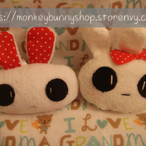 Kawaii Couple White Bunny Plushie Cell Phone Charm