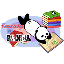 Ladies' T-Shirt - Knowledge is Panda Nerdy Kawaii Tee