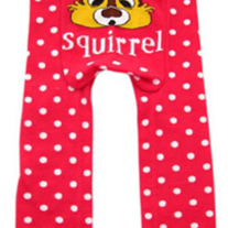 Legging Pant in Squirrel design for baby to toddler girls 3 mos to 4T Chipmunk