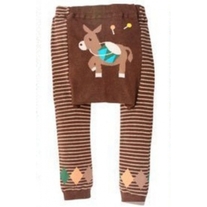 Donkey Mule Brown Unisex Legging Pants for baby boys & girls in size 3 mos to 4T toddlers