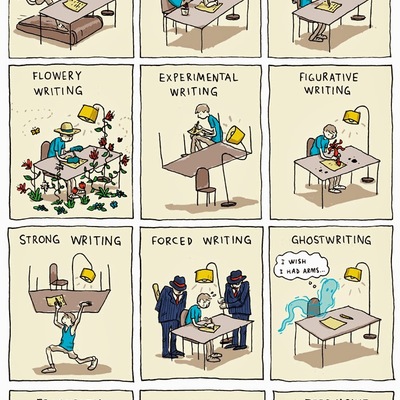 "styles of writing" - large poster