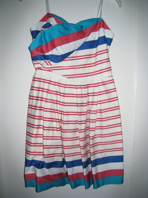 Charlotte Russe Striped Strapless Dress