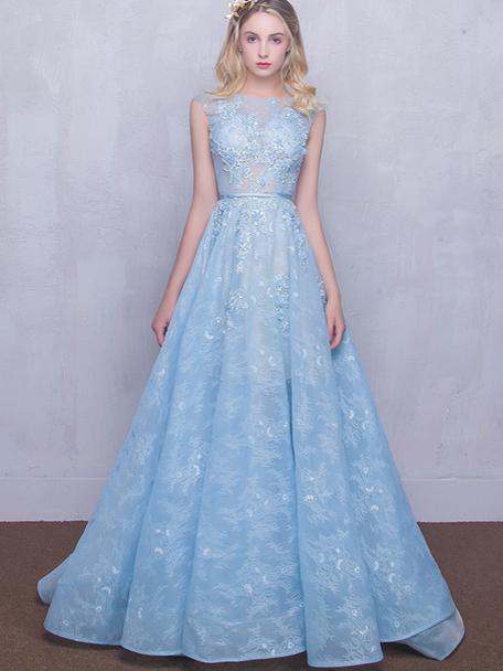 Elegant Sky Blue A Line Lace Prom Dresses,HS182 · SIMI Bridal ... Elegant Sky Blue A Line Lace Prom Dresses,HS182 · SIMI Bridal ...