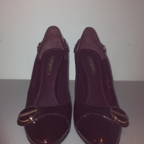 Louis Vuitton Cranberry Patent Pump(Size 38) US 8