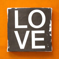 Subway Art Wall Hanging Canvas - LOVE, Inspirational Art