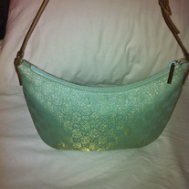  Gucci Beautiful Small Hobo. Excellent Condition Leather trim Gold Hardwar