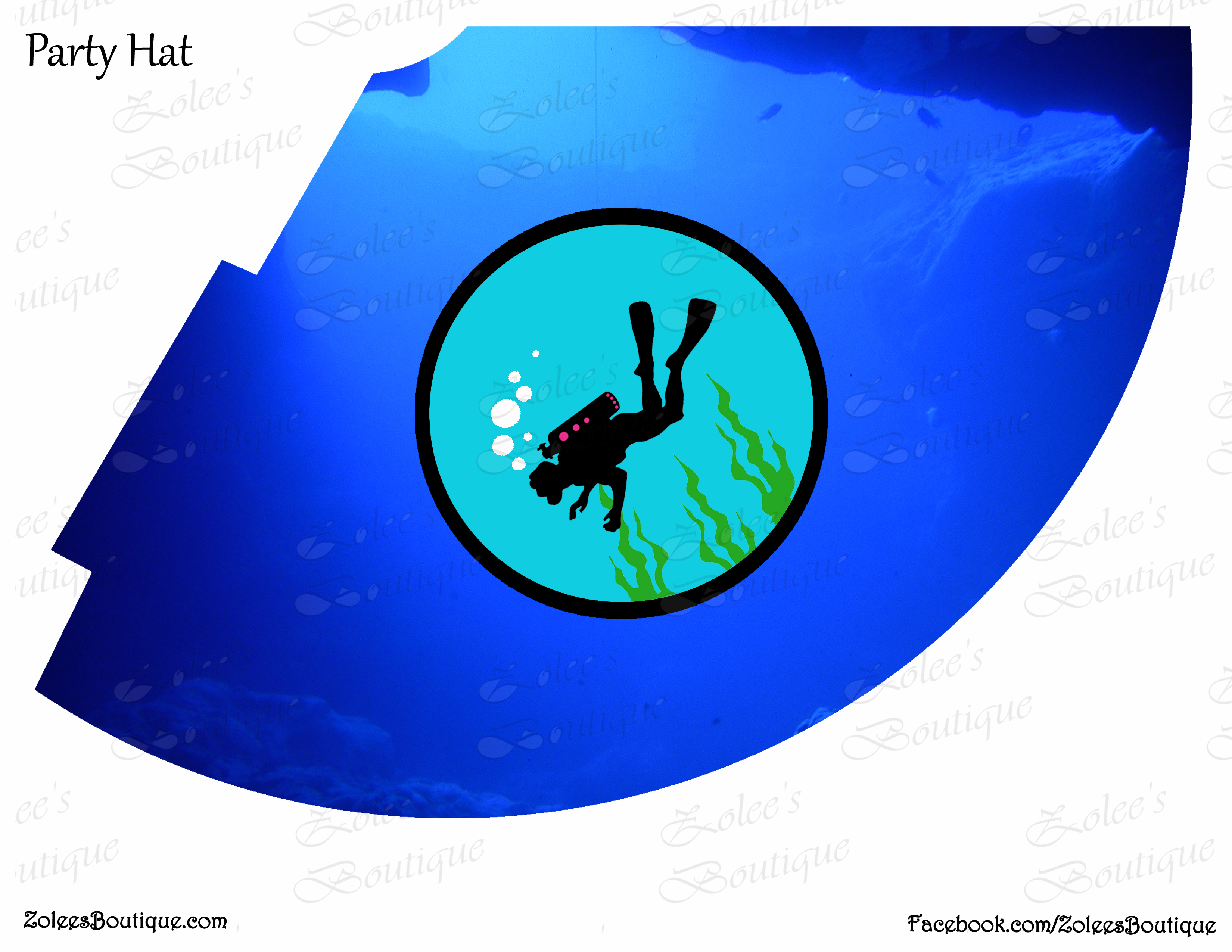 Scuba Diving Birthday Theme (printable party decorations) on Storenvy