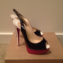 Christian Louboutin Bianca Patent Slingback(38.5) US 8.5