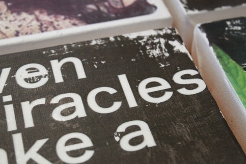 Set of 4 Canvases - YOUR choice of wording - Subway Art