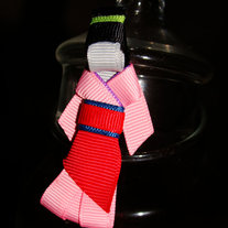 Walt Disney Inspired Mulan Ribbon Sculpture Princess Hair Clip 
