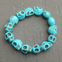 Small Turquoise Skull Bracelet