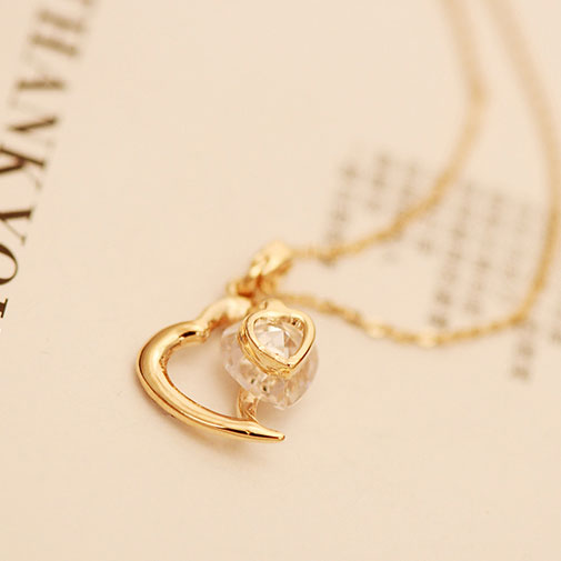 Fashion Zircon Heart Pendant &Necklace on Storenvy