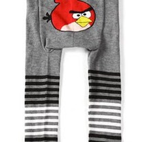 Grey Pants with Red Angry Bird Inspired Pants for Boys or Girls diaper cover character leggings
