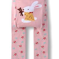 Bunny with Teddy and Roses Lace Edged Legging Pants 