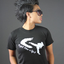 Fight Like a Girl Tee in White