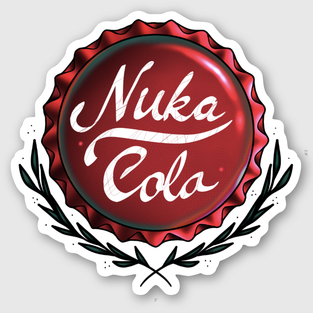 NukaCola Bottlecap Vinyl Sticker on Storenvy