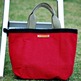 Handbag - Red Linen Tote - Mother's Day Special - Was $65 Now $40 - Thumbnail 1