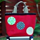 Handbag - Red Linen Tote - Mother's Day Special - Was $65 Now $40 - Thumbnail 2